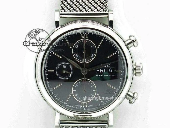 MIROTIME 0422 Casual Portuguese Chrono IW3716 Z+F 1:1 Best Edition White Dial on Blue Rubber Strap A 7016